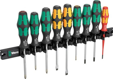 Wera 9650 Magnetstreifen-Kraftform-Schraubendreher-Set, 9-teilig – 05051012001