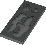 Wera 9840 Moosgummieinlage für Stiftschlüsselsatz 1, ohne Werkzeug, 172 x 30 x 392 mm - 05137340001