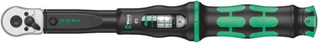 Wera Click-Torque C 1 Drehmomentschlüssel mit Umschaltknarre, 10-50 Nm (schwarz grün, Version 1 2)