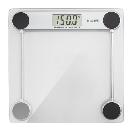 Tristar personenweegschaal 150 kg - gehard veiligheidsglas