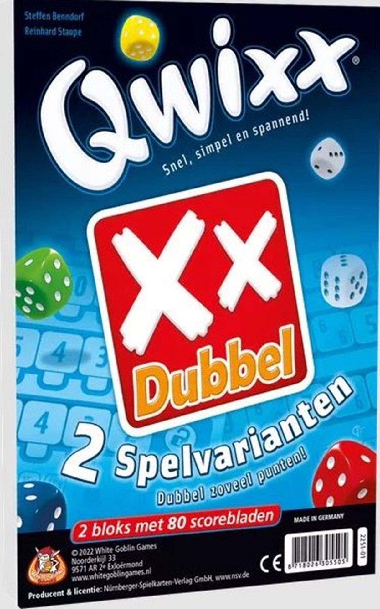 White Goblin Games Qwixx Doppelwürfelspiel