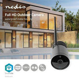 Nedis Smartlife-Kamera für den Außenbereich | Wi-Fi | Full HD 1080p | IP65 | 1 Stück - wifico40cbk wifico40cbk