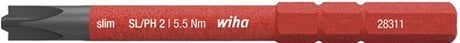 Wiha 2831132 Bit Slimbit Electric Plusmin Phillips SL PH2 x 75 mm – 34588
