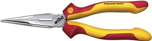 Wiha Spitzzange Profi elektrisch | mit Schneidfläche | gerade Form | 200mm | 8 | Blisterpackung - 27423 - 27423