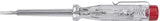 Wiha SB2553 Spannungsprüfer 220-250 Volt Schlitzkopf transparent, mit Clip im Blister 3,0 mm - 32201