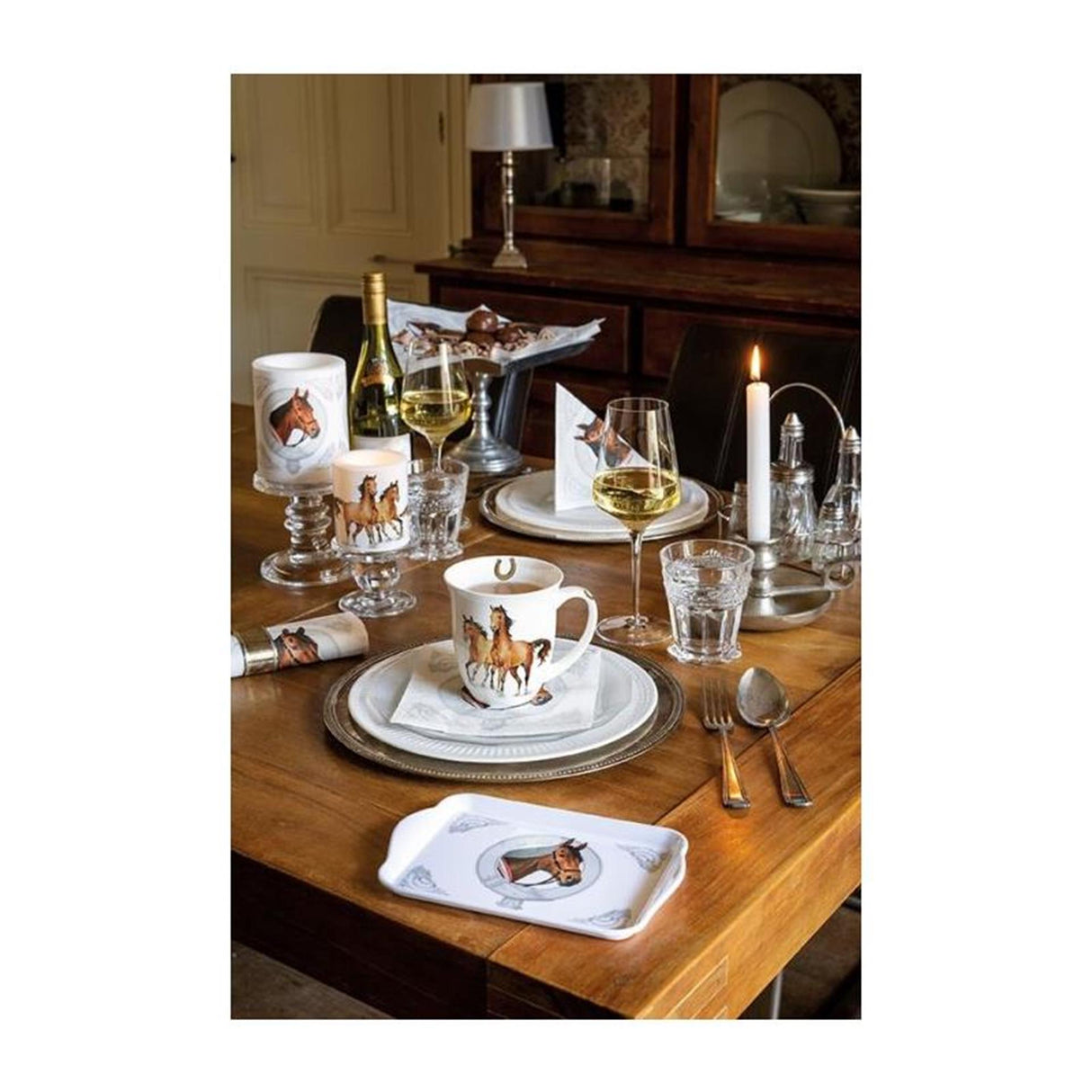 Ambiente Tablett 13x21cm Wildpferde