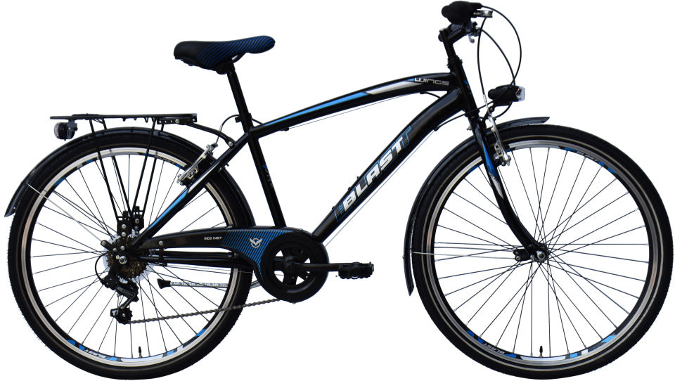 Wings Blast 26 Zoll 41 cm Jungen 6 V V-Brems schwarz blau