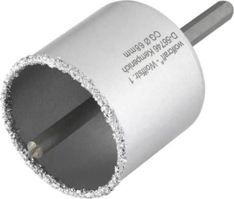 Wolfcraft Bohrer | hmm | mit Schaft und Bohrer | ø68mm | 1 Stück - 3896000
