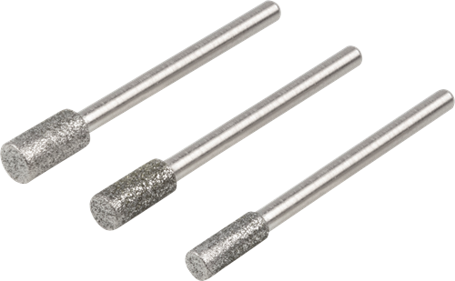 Wolfcraft Diamant-Schleifspitzen-Set | zylindrisch | 3-teilig | 1 Satz - 5987000