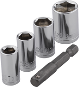 Wolfcraft dopsleutel-set | adapter | 50mm | 7 8 10 13mm | 1 set - 2413000
