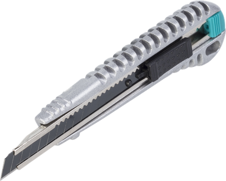 Wolfcraft metalen afbreekmes | 9mm | met zwart mes | extra scherp | 1 stuk - 4305000