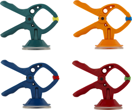 Wolfcraft microfix s | met zuignap | veerklemmen | 4 stuks - 3663000