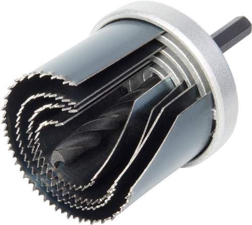 Wolfcraft Standard-Lochsägen-Set | ø25, 35, 43, 53mm | 1 Satz - 8917000