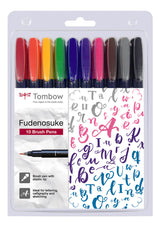 Tombow • Fudenosuke-Pinselstift, harte Spitze, 10 Stück