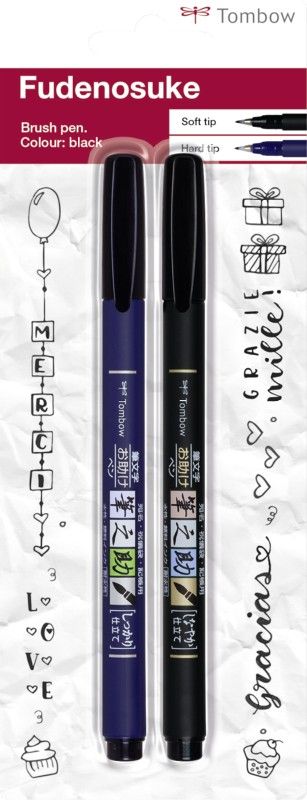 Tombow • Fudenosuke Pinselstift schwarz 2St