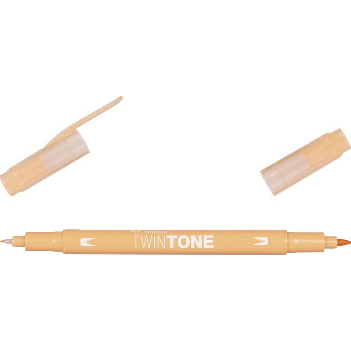 Tombow • twintone dual-tip brushpen honey orange