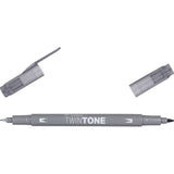 Tombow • twintone dual-tip brushpen grey