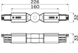 Xts Eckstück verstellbar für. Schiene 3-phasig schwarz - 5050044