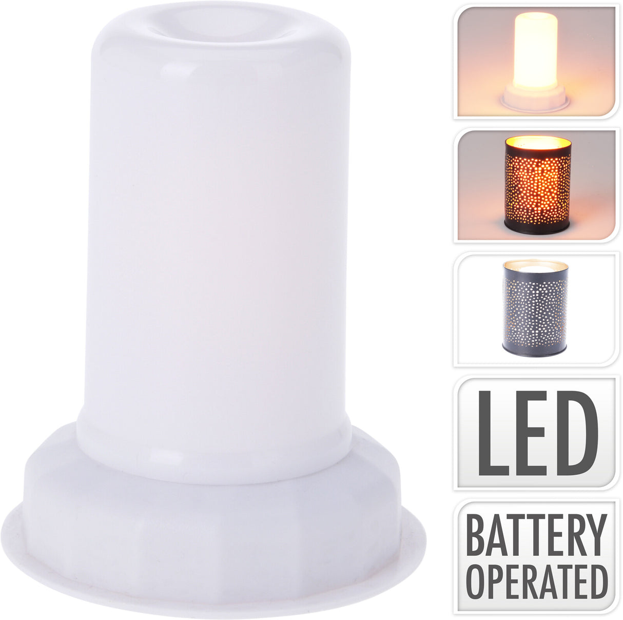 Home-Styling-LED-Lampe mit Flammeneffekt und Timer ø8xh9cm
