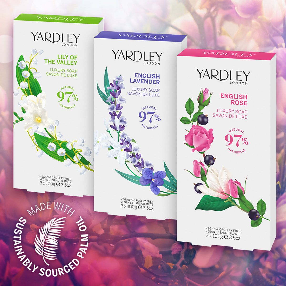 Yardley London Englische Lavendelseife 3x100gr.
