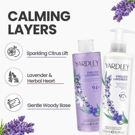 Yardley London Yarley London englische Lavendel-Körperwasch-Körperlotion-Kollektion