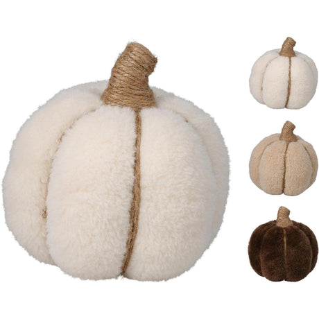 Home styling pompoen teddy ø19cm 3ass pompoen teddy ø19cm 3 assorti