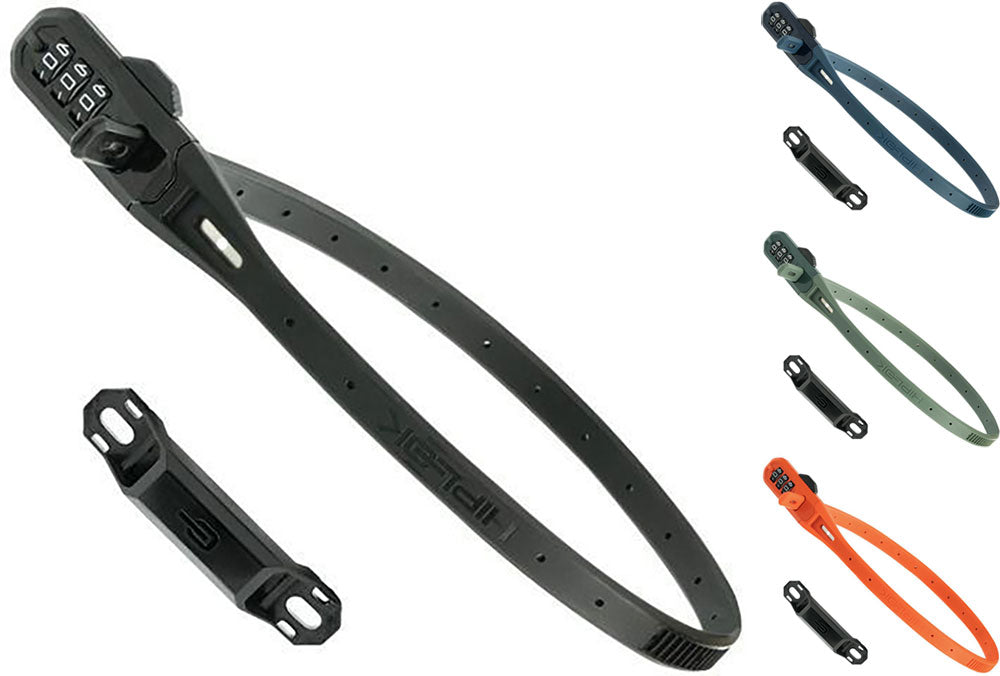 Hiplok z lok combo cable tie lock with steel core and combination lock | orange