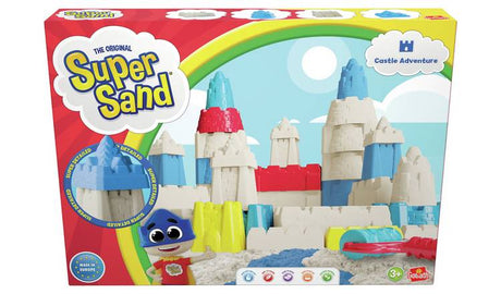 Spielen Sie Goliath-Supersandburgen mit Sand darin