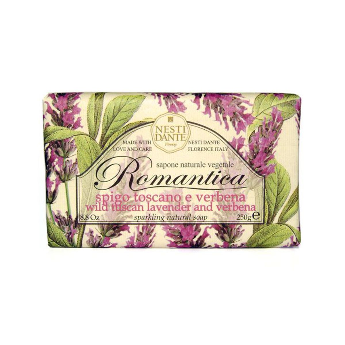 Nesti Dante Romantica wilde toskanische Lavendel-Eisenkraut-Seife 250gr.