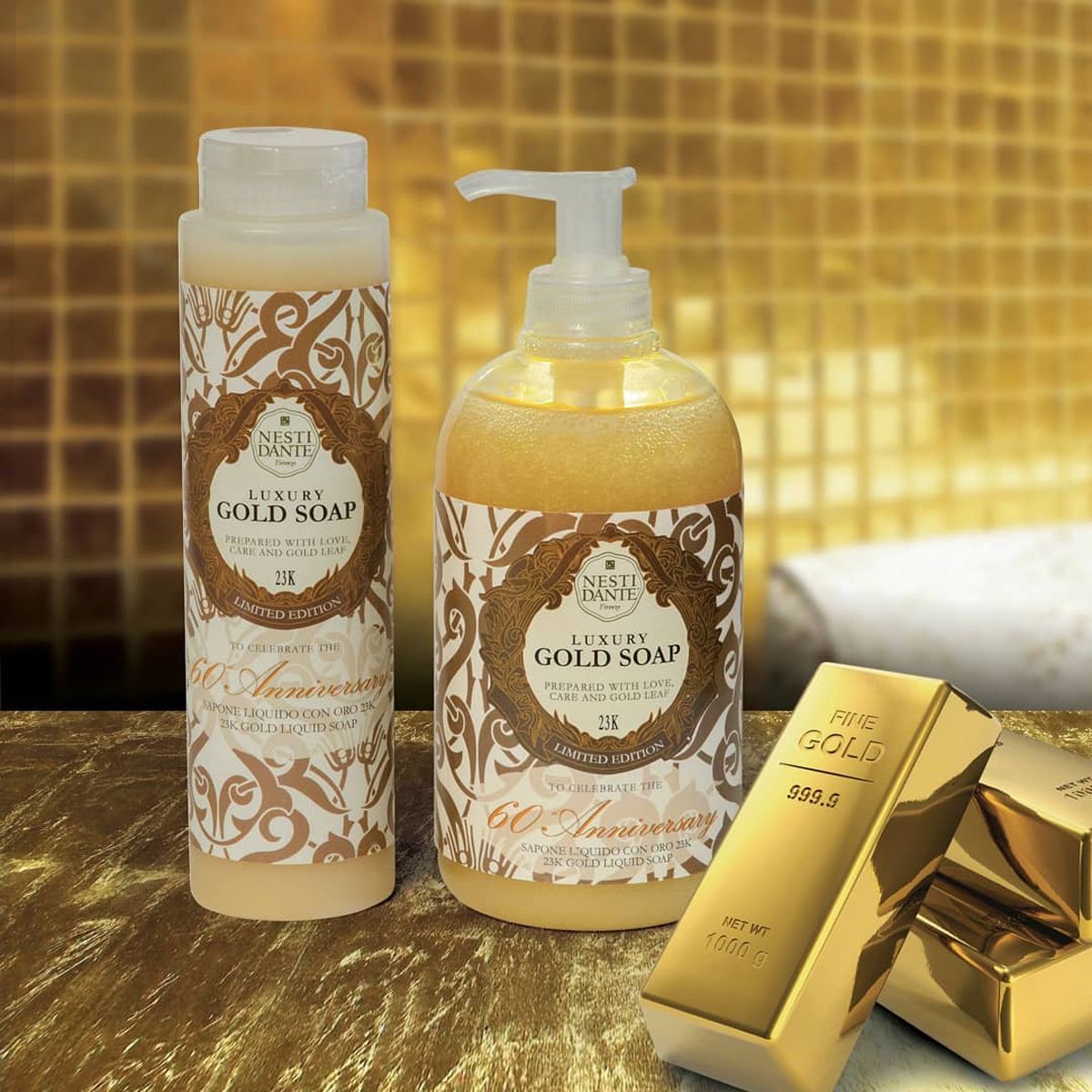Nesti Dante Luxus-Goldseifenpumpe 500 ml