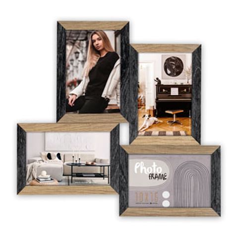 Zep Foto Frame DN485B Vercelli Black 4Q 4x 10x15 cm