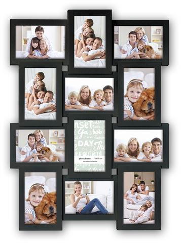 ZEP Photo Frame PI02584 Black za 12 fotografij