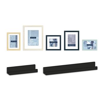 ZEP photo frame set EG958 Maratea 5 pieces with 2 wall shelves