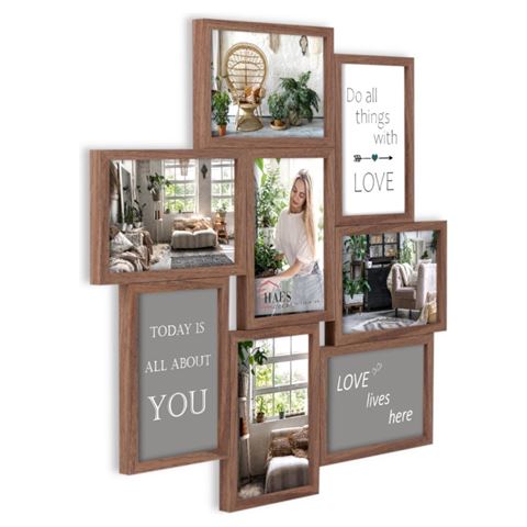 Zep Multi Photo Frame MP150 Stockholm Dark Brown 8x10x15 cm