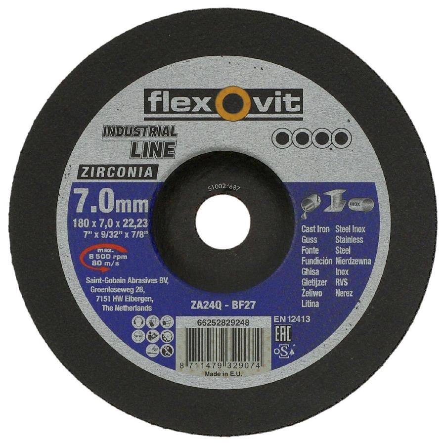 Flexovit abs zirkonia 180x7x22,23 za24q t27 edelstahl | 10 Stück