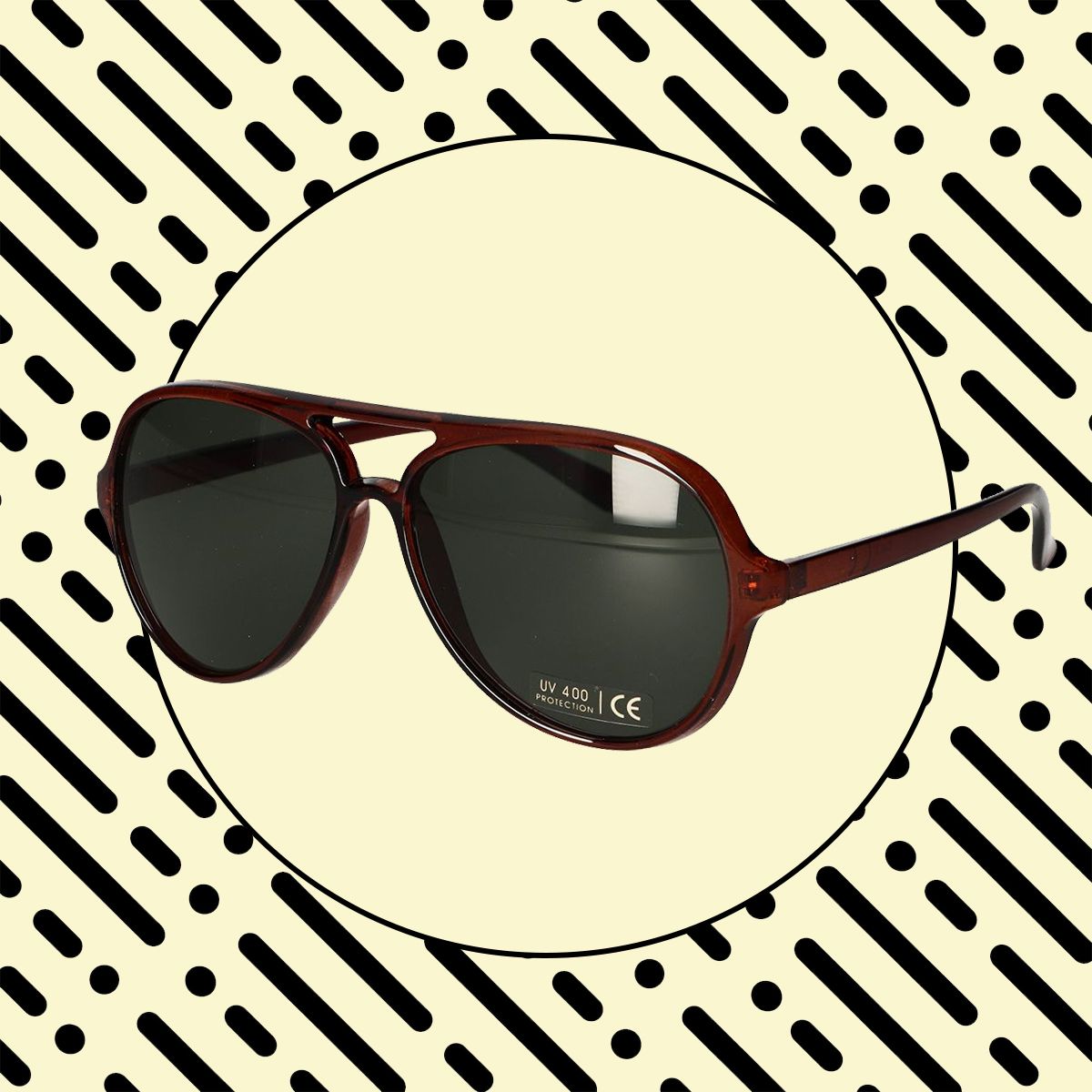 Spectrum Sonnenbrille Vintage Pilot Braun Damen