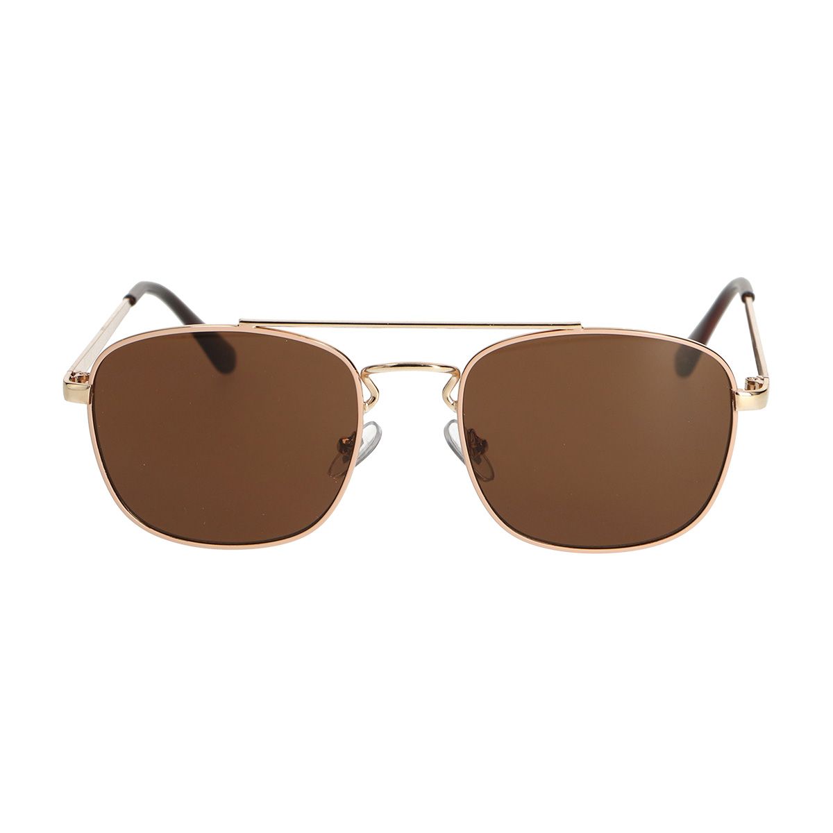 Spectrum Sonnenbrille Pilot quadratisch rosa Metall braun Damen