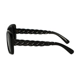 Spectrum Sonnenbrille schwarz geflochten Damen