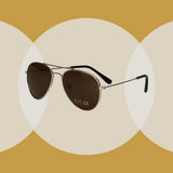 Spectrum Sonnenbrille Pilot Goldbraun Herren