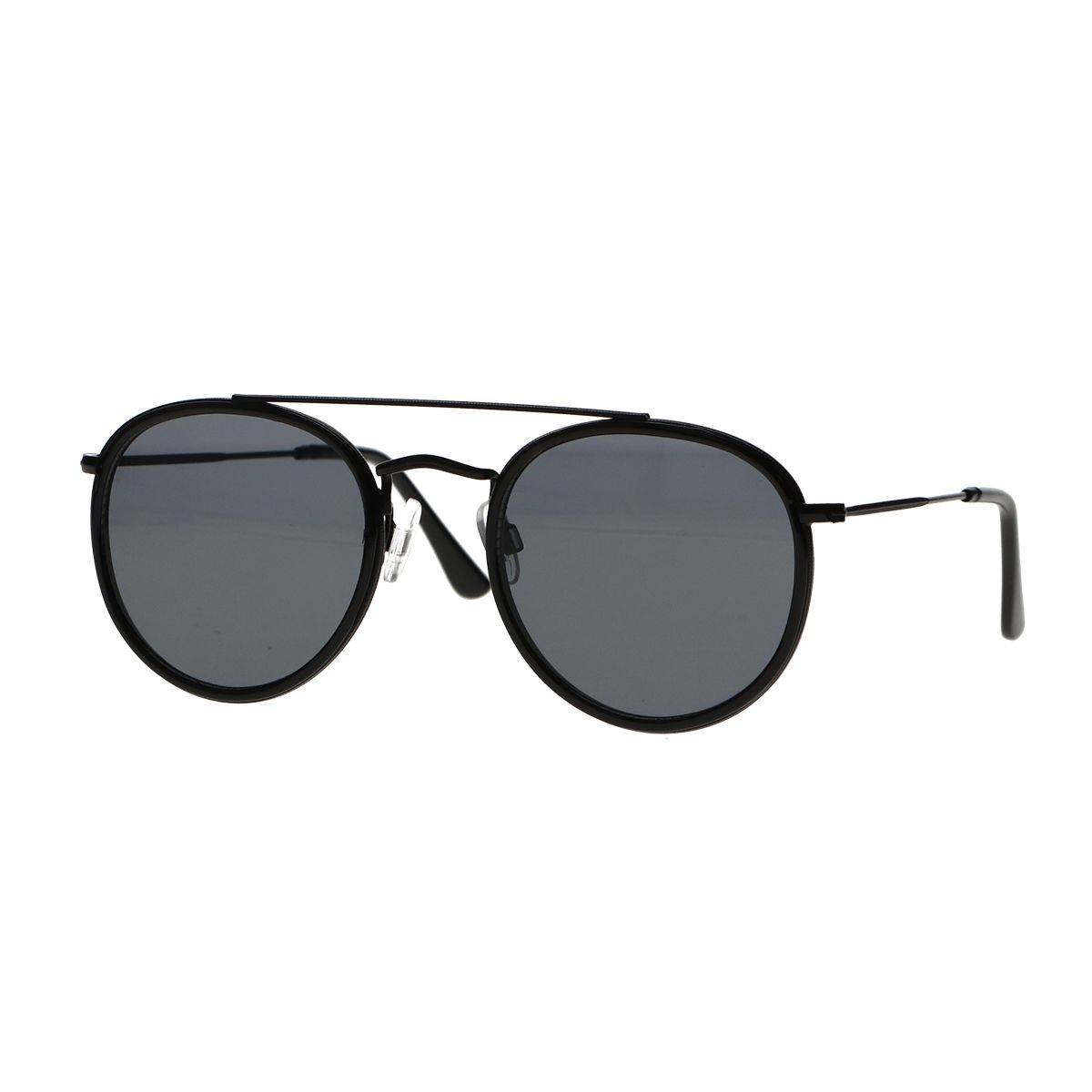 Spectrum Sonnenbrille Doppelsteg schwarzes Rauchglas Herren