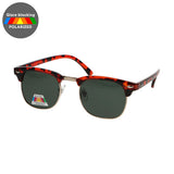 Spectrum polarisierte Sonnenbrille Club Square Havana Gold Grün Unisex
