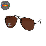 Spectrum polarisierte Sonnenbrille Pilot schwarz braun Herren