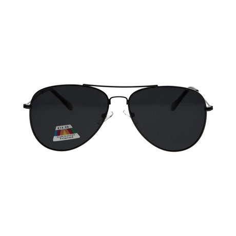 Spectrum polarisierte Sonnenbrille Pilot schwarz grau Herren