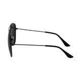 Spectrum polarisierte Sonnenbrille Pilot schwarz grau Herren
