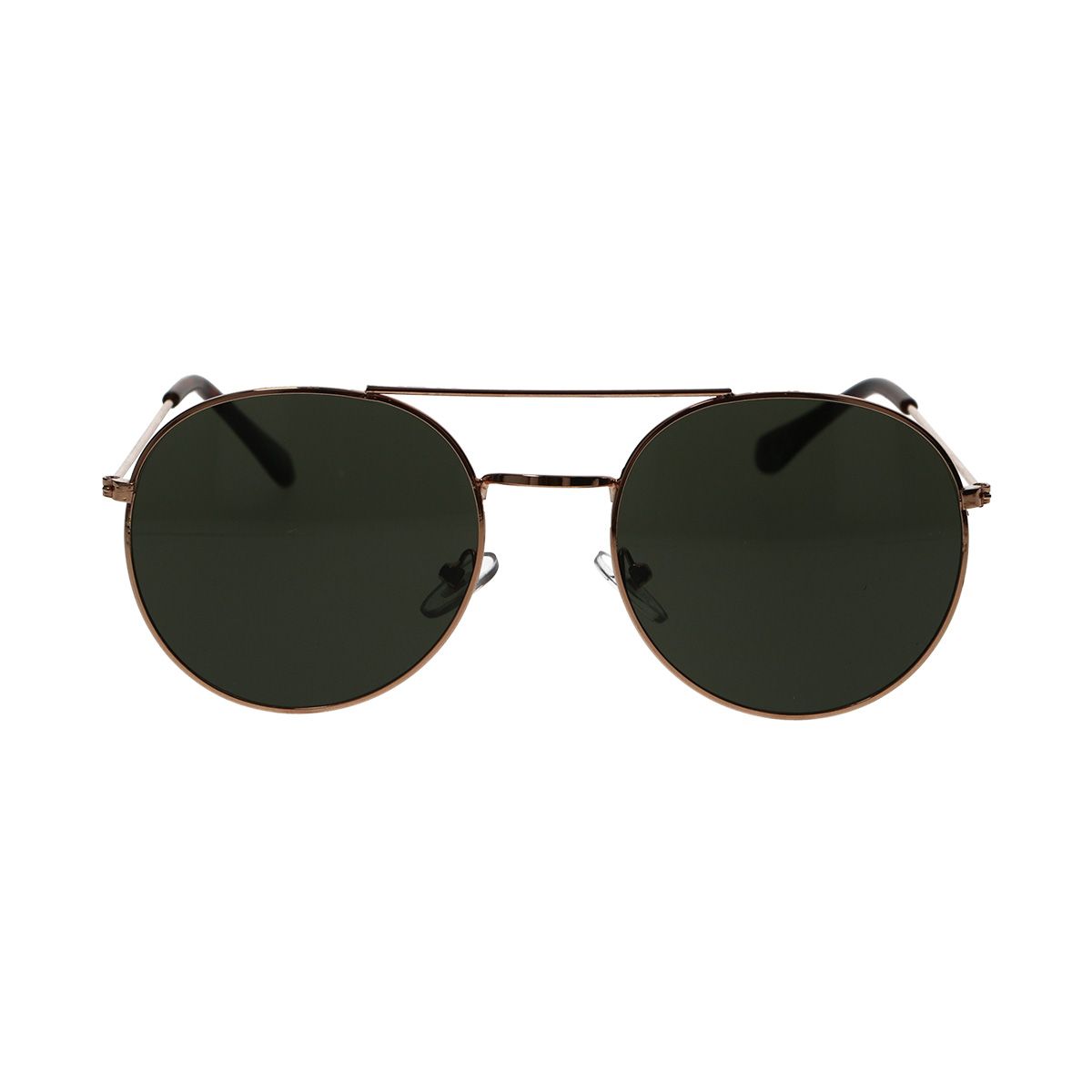 Spectrum Sonnenbrille rund, rosafarbenes Metall, grün, Unisex