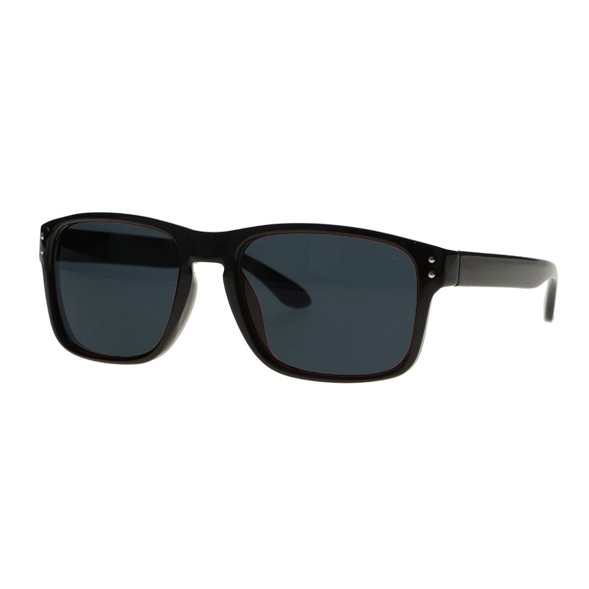 Spectrum Sonnenbrille, schwarzes Rechteck, braunes Glas, Unisex