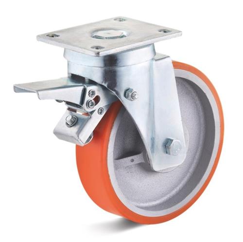 Torwegge Lenkrolle + Bremse Schwerlast 150x40mm