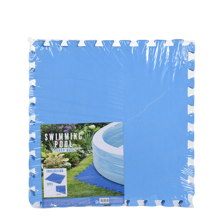 Schwimmbadfliesen Schaumstoff blau 50x50cm 9 Stück