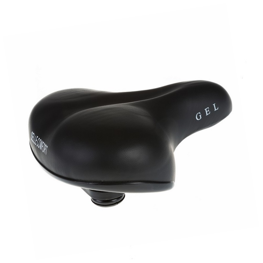 Selle Comfort Comfort Gel Saddle, inkludert en slynge.