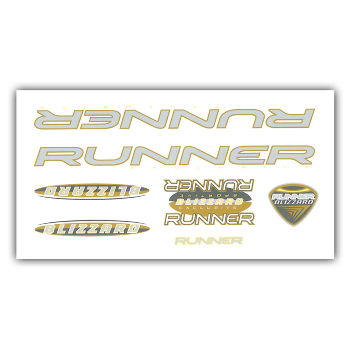 Fahrradrahmen Stickerset Runner Blizzard Geel